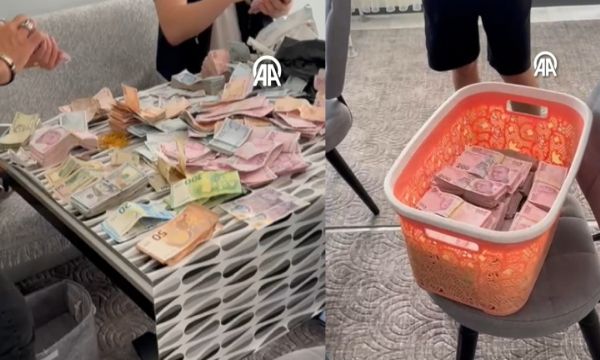 İzmir'deki operasyonda deste deste para ele geçirildi!
